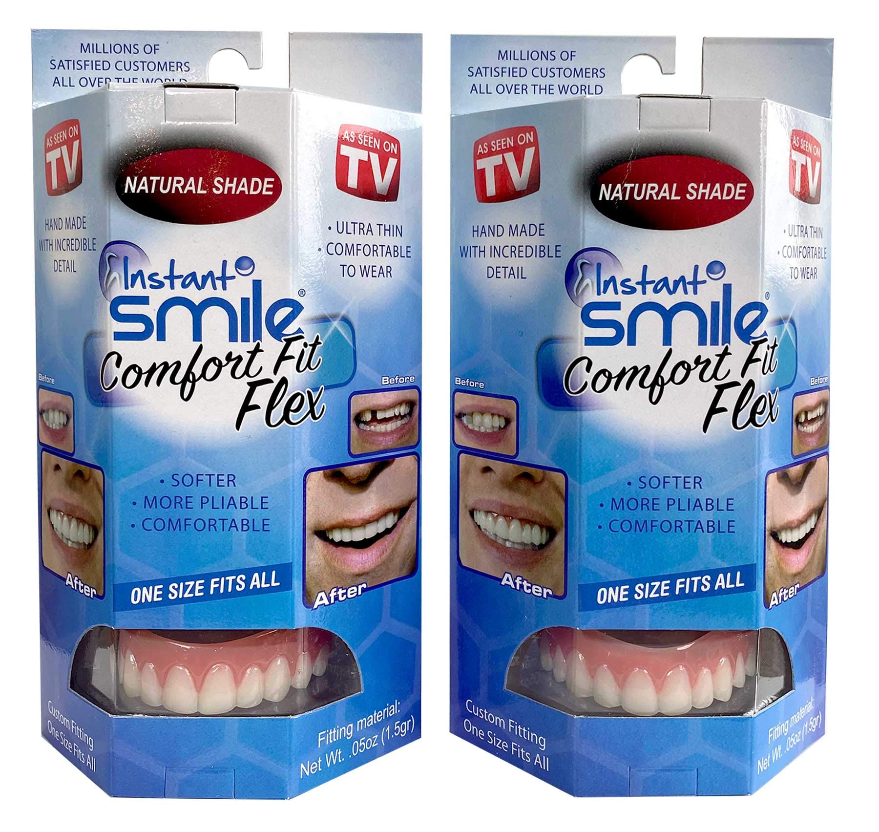 その他 Best smile Amazon.com: 2 Pack - Instant Smile Natural Shade Comfort Fit Flex